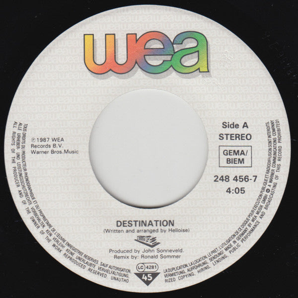 Helloïse : Destination (7", Single)
