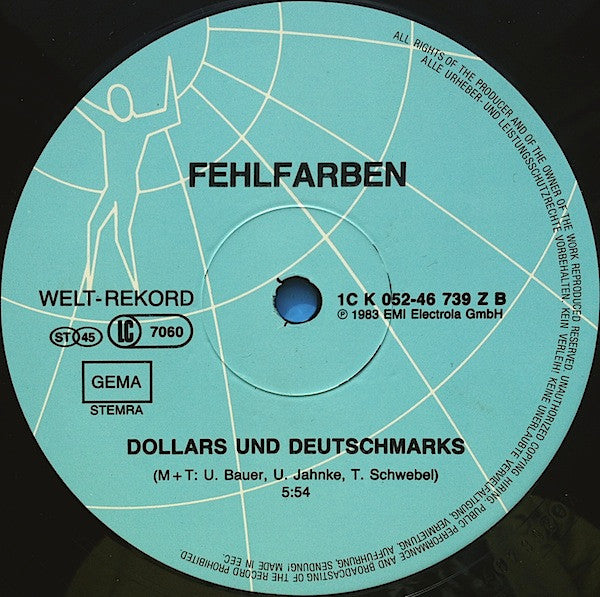 Fehlfarben : Tag Und Nacht / Dollars Und Deutschmarks (12")