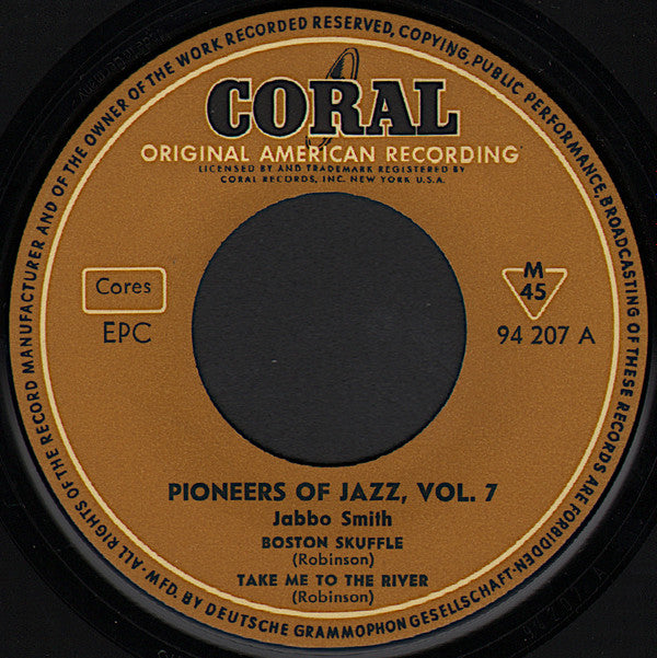 Jabbo Smith with Omer Simeon : Jabbo Smith With Omer Simeon 1929 (7", EP, Comp)