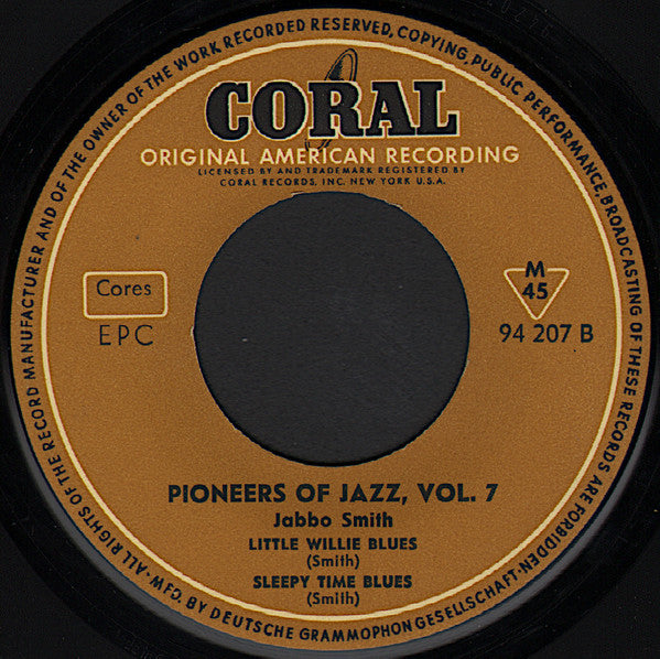 Jabbo Smith with Omer Simeon : Jabbo Smith With Omer Simeon 1929 (7", EP, Comp)