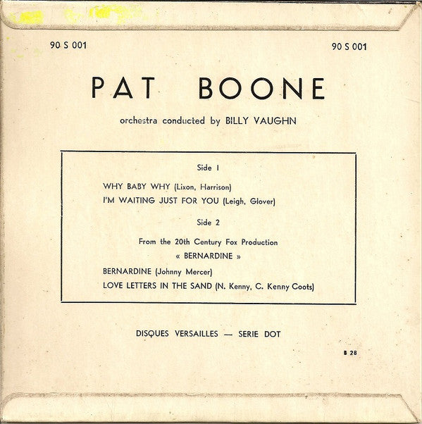 Pat Boone : Bernardine (7", EP)