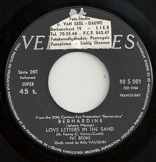 Pat Boone : Bernardine (7", EP)