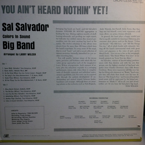 Sal Salvador Big Band : You Ain't Heard Nothin' Yet! (LP, Album)