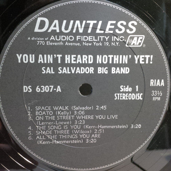 Sal Salvador Big Band : You Ain't Heard Nothin' Yet! (LP, Album)