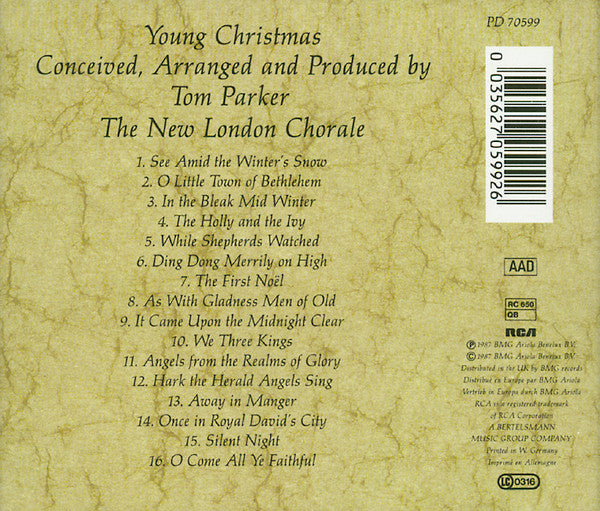 New London Chorale / Tom Parker : Young Christmas (Conceived, Arranged And Produced By Tom Parker) (CD, Album, RE)
