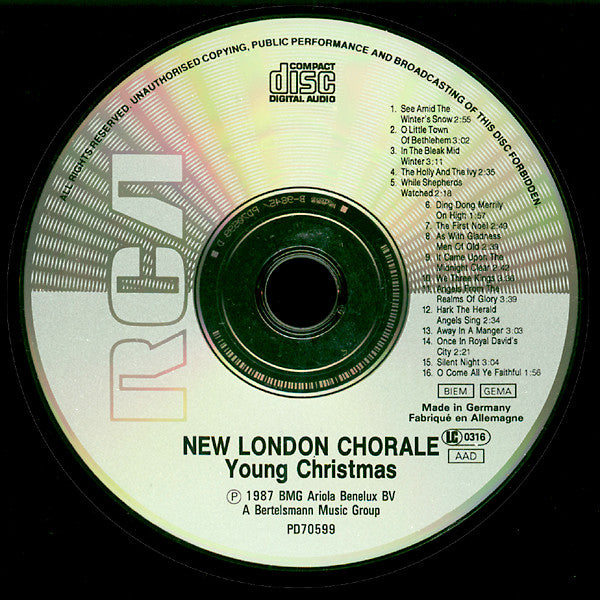 New London Chorale / Tom Parker : Young Christmas (Conceived, Arranged And Produced By Tom Parker) (CD, Album, RE)