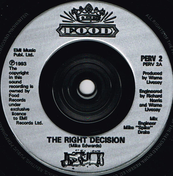Jesus Jones : The Right Decision (7", Single)