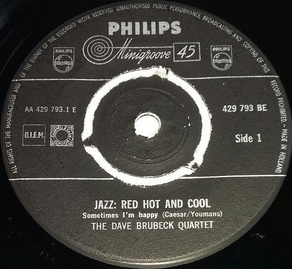 The Dave Brubeck Quartet Featuring Paul Desmond : Sometimes I'm Happy (7")