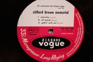 Clifford Brown : Memorial (LP, Comp, Mono)