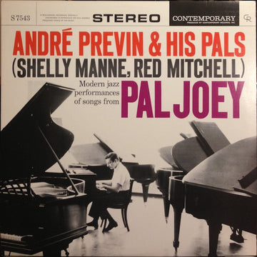 André Previn & His Pals : Modern Jazz Performances Of Songs From Pal Joey (LP, Album, RE, RM)