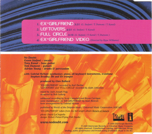 No Doubt : Ex-Girlfriend (CD, Single, Enh)