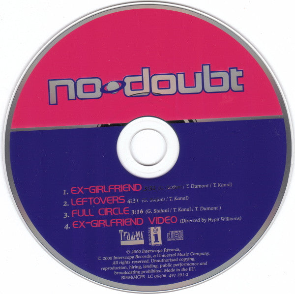 No Doubt : Ex-Girlfriend (CD, Single, Enh)
