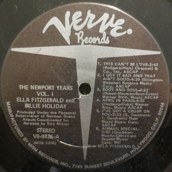 Ella Fitzgerald And Billie Holiday : The Newport Years Volume I (LP, Album, RE)