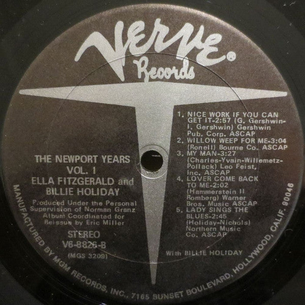 Ella Fitzgerald And Billie Holiday : The Newport Years Volume I (LP, Album, RE)