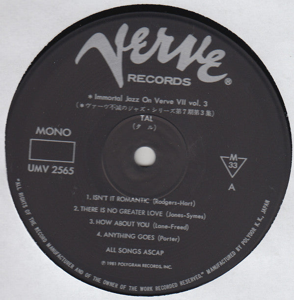 Tal Farlow : Tal (LP, Album, Mono, RE)