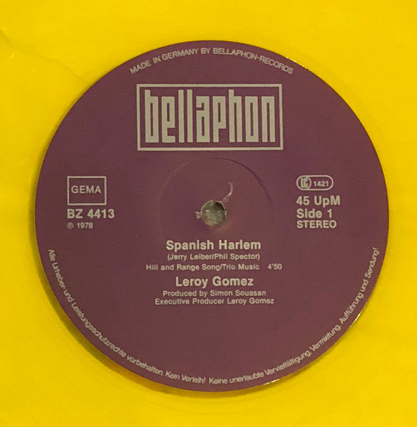 Leroy Gomez : Spanish Harlem (12", Maxi, Yel)