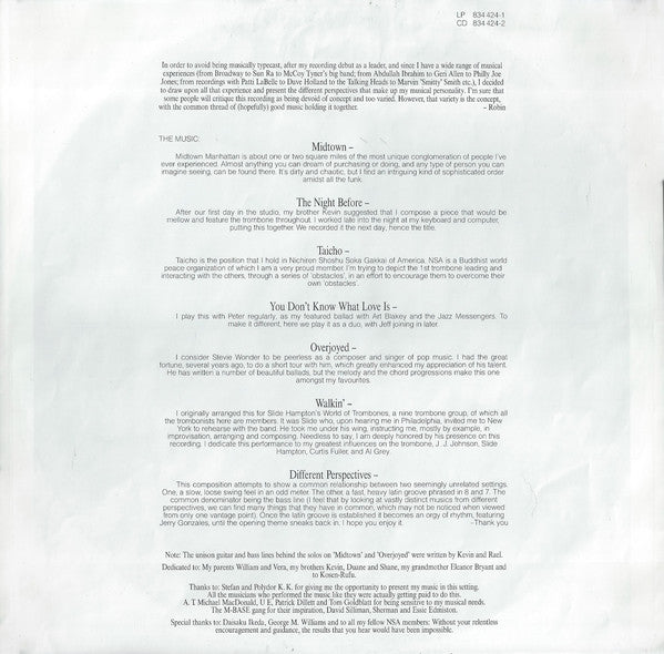 Robin Eubanks : Different Perspectives (LP, Album)