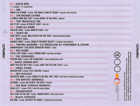 Various : Oorgasm 11 (CD, Comp, Promo)