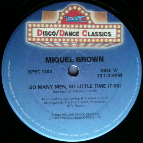 Miquel Brown : So Many Men, So Little Time / The Miquel Brown Mix (12", RE)