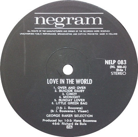 George Baker Selection : Love In The World (LP, Album)
