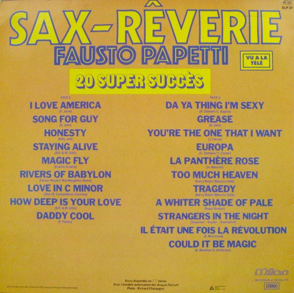 Fausto Papetti : Sax-Rêverie (LP, Comp)