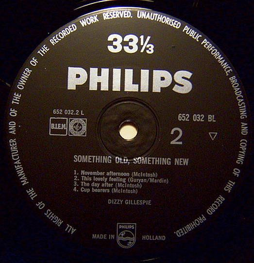 Dizzy Gillespie : Something Old, Something New (LP, Album, Mono)