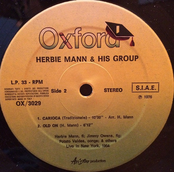 Herbie Mann : Live In New York, 1964 (LP)