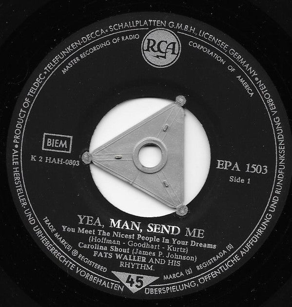 Fats Waller & His Rhythm : Yea, Man, Send Me (7", EP)