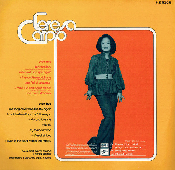 Teresa Carpio : Teresa Carpio (LP, Album)