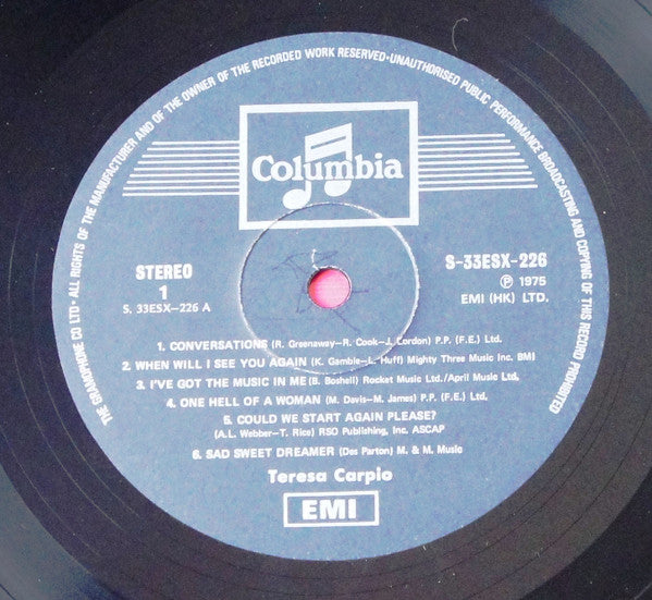 Teresa Carpio : Teresa Carpio (LP, Album)