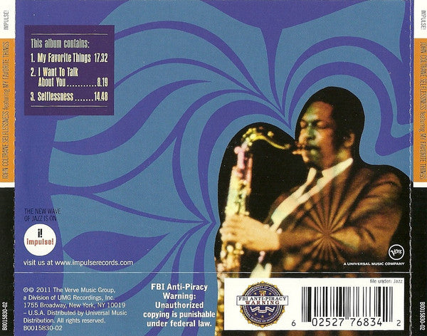 John Coltrane : Selflessness (CD, Album, RE, RM)