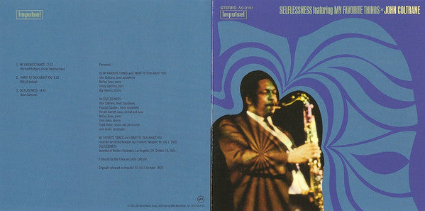 John Coltrane : Selflessness (CD, Album, RE, RM)