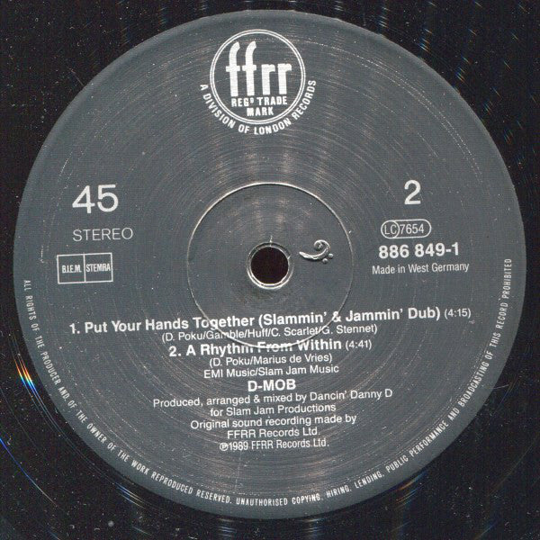 D Mob : Put Your Hands Together (12")