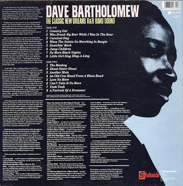Dave Bartholomew : The Classic New Orleans R&B Band Sound - The Best Of Dave Bartholomew (LP, Comp)
