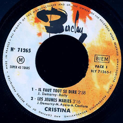 Krystyna Konarska : Il Faut Tout Se Dire (7", EP)