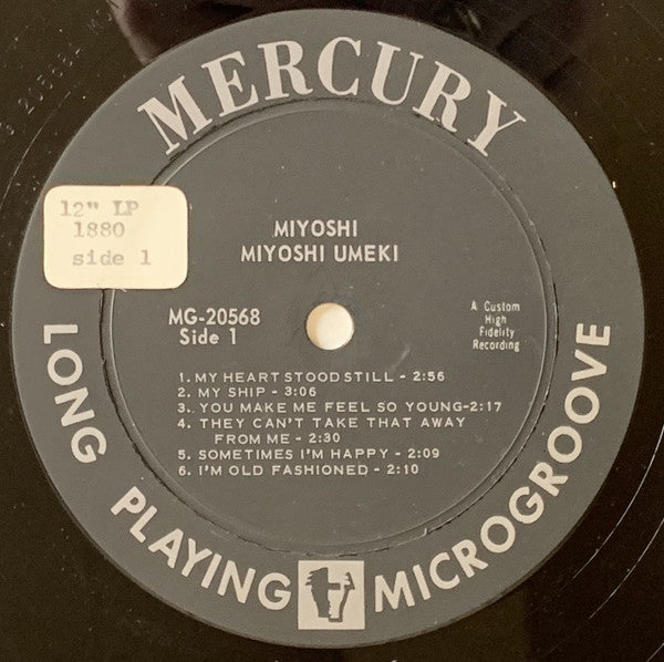 Miyoshi Umeki : Miyoshi (LP, Album, Mono)