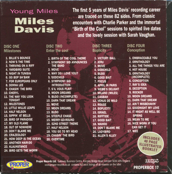 Miles Davis : Young Miles (4xCD, Comp + Box)