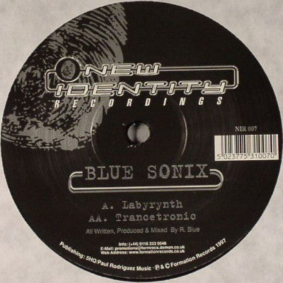 Blue Sonix : Labyrynth / Trancetronic (12")