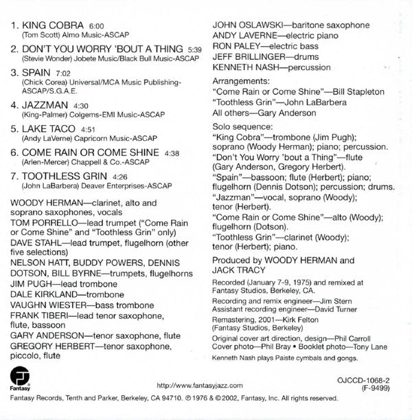 Woody Herman And The Thundering Herd : King Cobra (CD, Album, RE, RM)