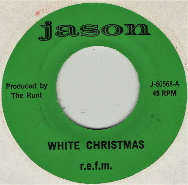 r.e.f.m. / Link Cromwell : White Christmas / No Jestering (7", Single, RP, Gre)