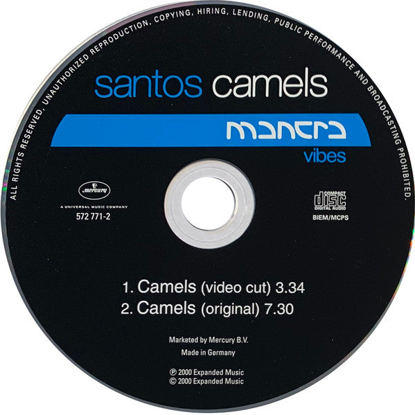 Santos : Camels (CD, Single)