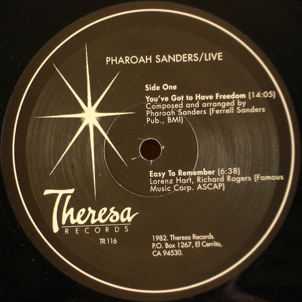 Pharoah Sanders : Live... (LP, Bla)