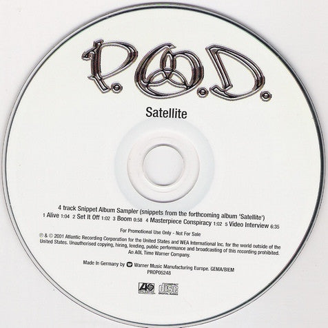 P.O.D. : Satellite (4 Track Snippet Album Sampler) (CD, Enh, Promo, Smplr)
