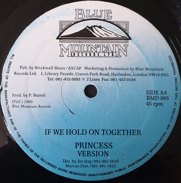 Foxy Brown (2) / Princess (2) : Angel Around You / If We Hold On Together (12")