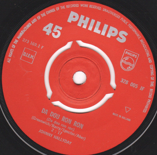 Johnny Hallyday : Da Dou Ron Ron / Poupée Brisée (7", Single)