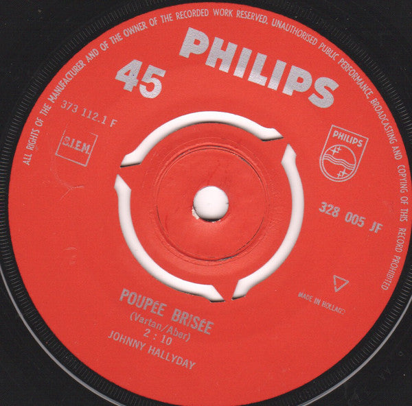 Johnny Hallyday : Da Dou Ron Ron / Poupée Brisée (7", Single)