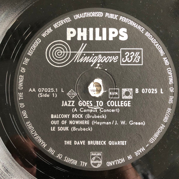 The Dave Brubeck Quartet : Jazz Goes To College (LP, Album, Ser)