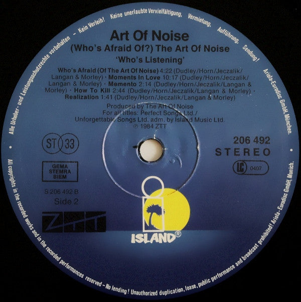 The Art Of Noise : (Who's Afraid Of?) The Art Of Noise! (LP, Album)