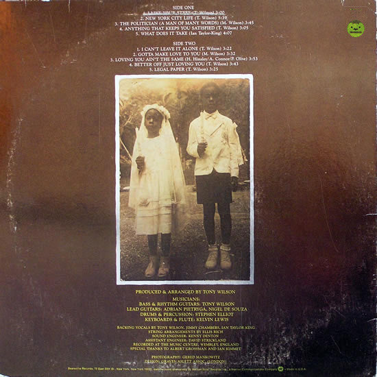 Tony Wilson (3) :  I Like Your Style (LP, Album, Emb)