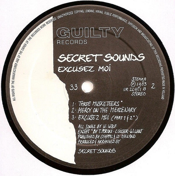 Secret Sounds (2) : Excusez Moi (12", MiniAlbum)